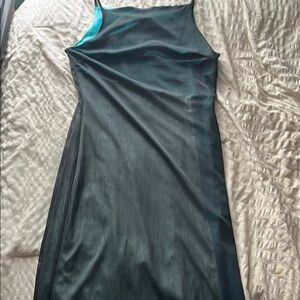 Express Teal Slip Dress